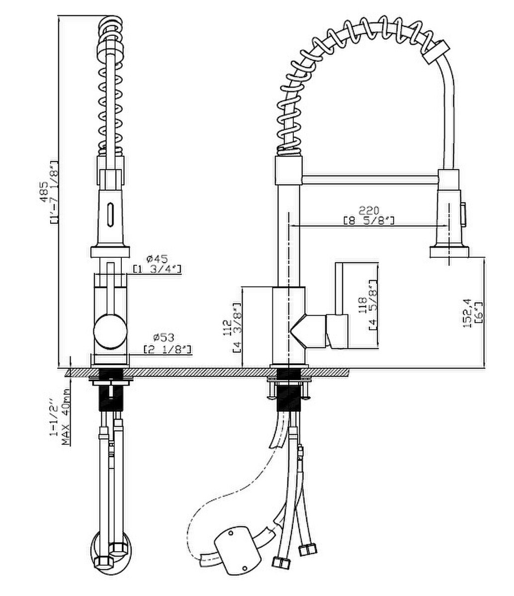 Home Dalton Brushed Nickel Coiled Gooseneck Faucet